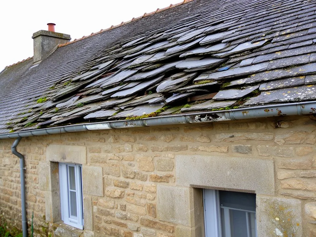 Avant – Remplacement gouttières zinc